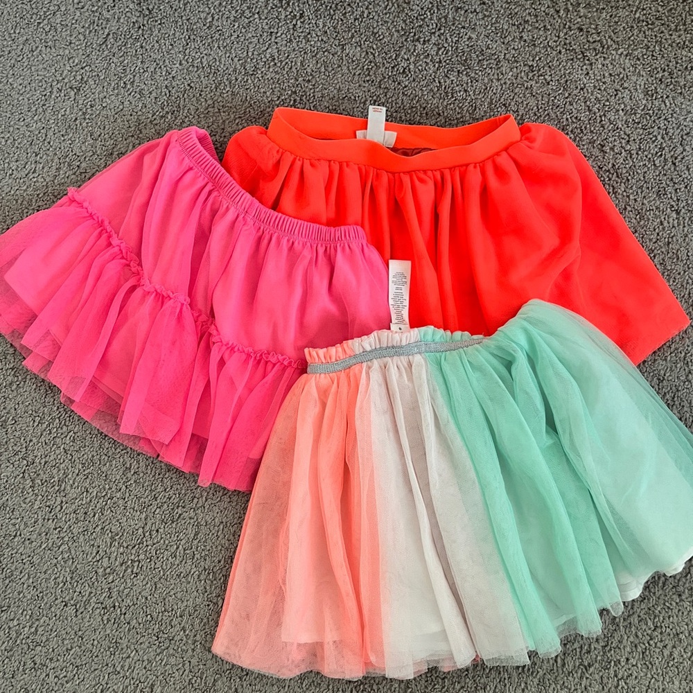 Colorful Kids Tutu skirts set size 4/5